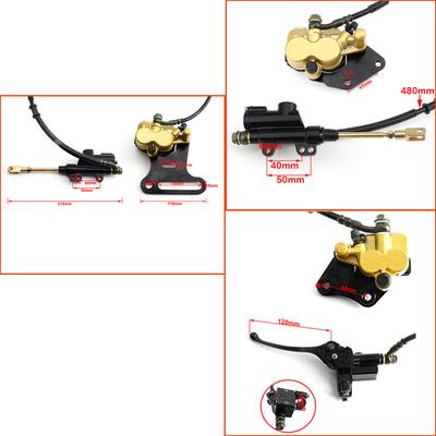 Motorcycle Front /Rear Hydraulic Disc Brake Kit For Most 50cc-125cc Motocross Pit Dirt Bike BBR TTR CRF 50 XR Apollo Motorbike