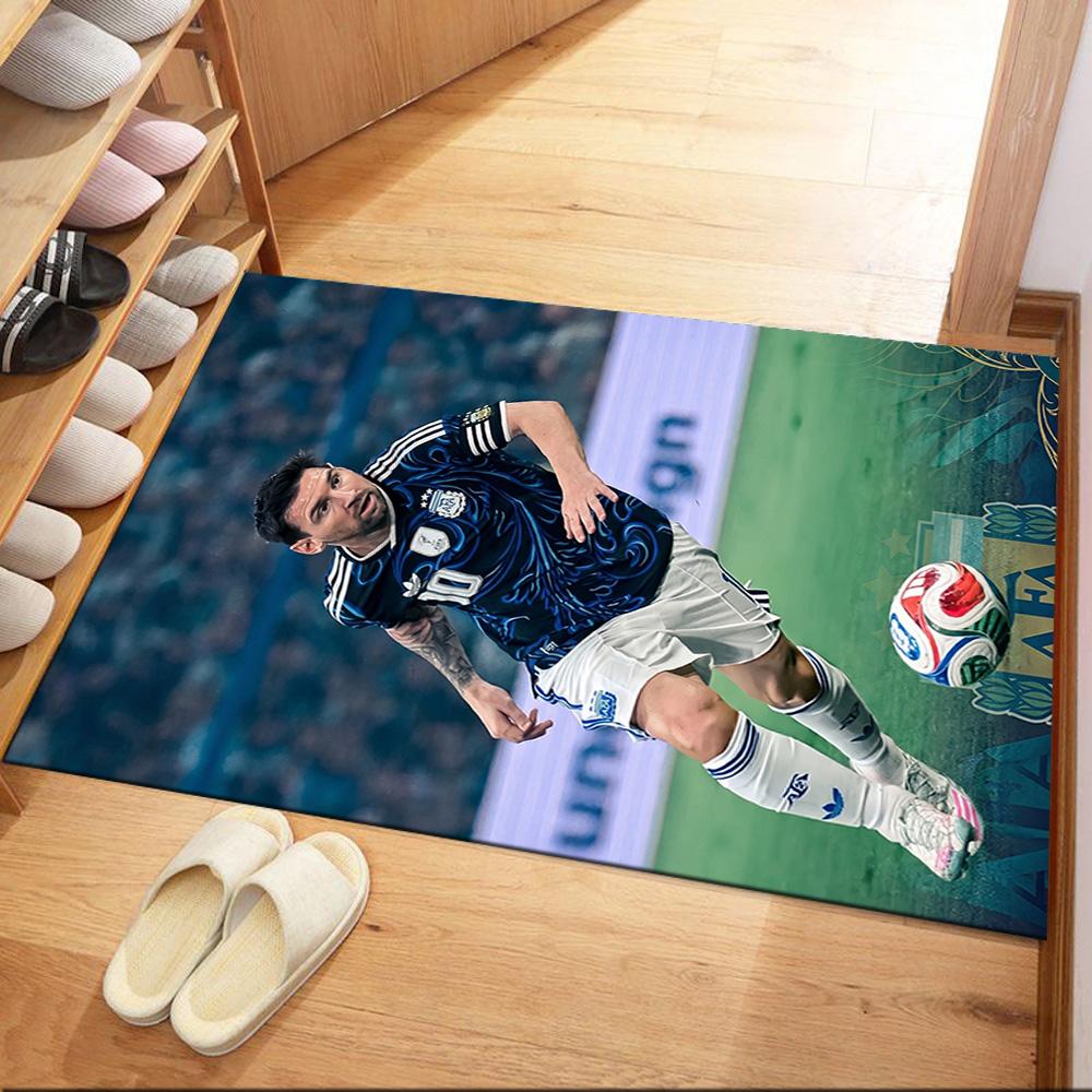 Messi 180 Floor Rug Office Rug Suitable for Playrooms Outdoor Living Rooms Balcony Antislip Carpet Office home decor Birthday/Christmas Gift