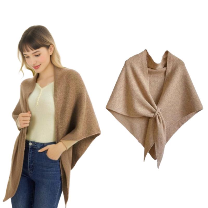 Damen Dreiecksschal aus Wollmischung - Gemütlich und warm für Herbst/Winter, ideal für klimatisierte Räume.