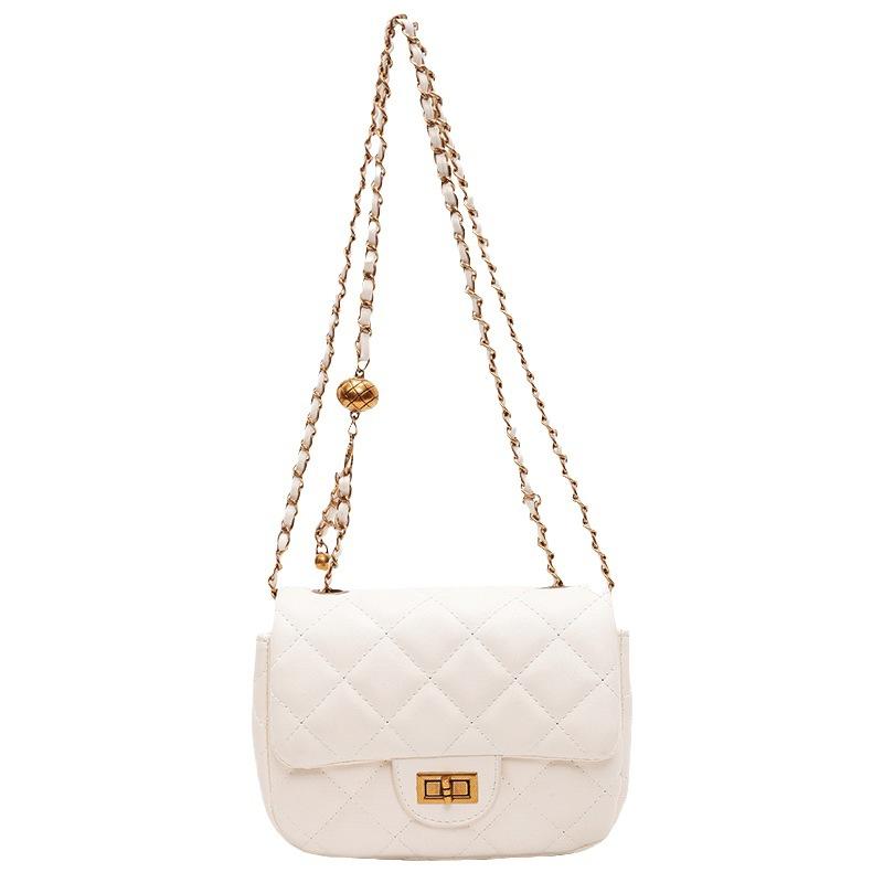 Small Square Bag Women's 2025 New Trendy Fashion Diamond Chain Bag Embroidered Thread Feeling Shoulder Messenger Bag Women