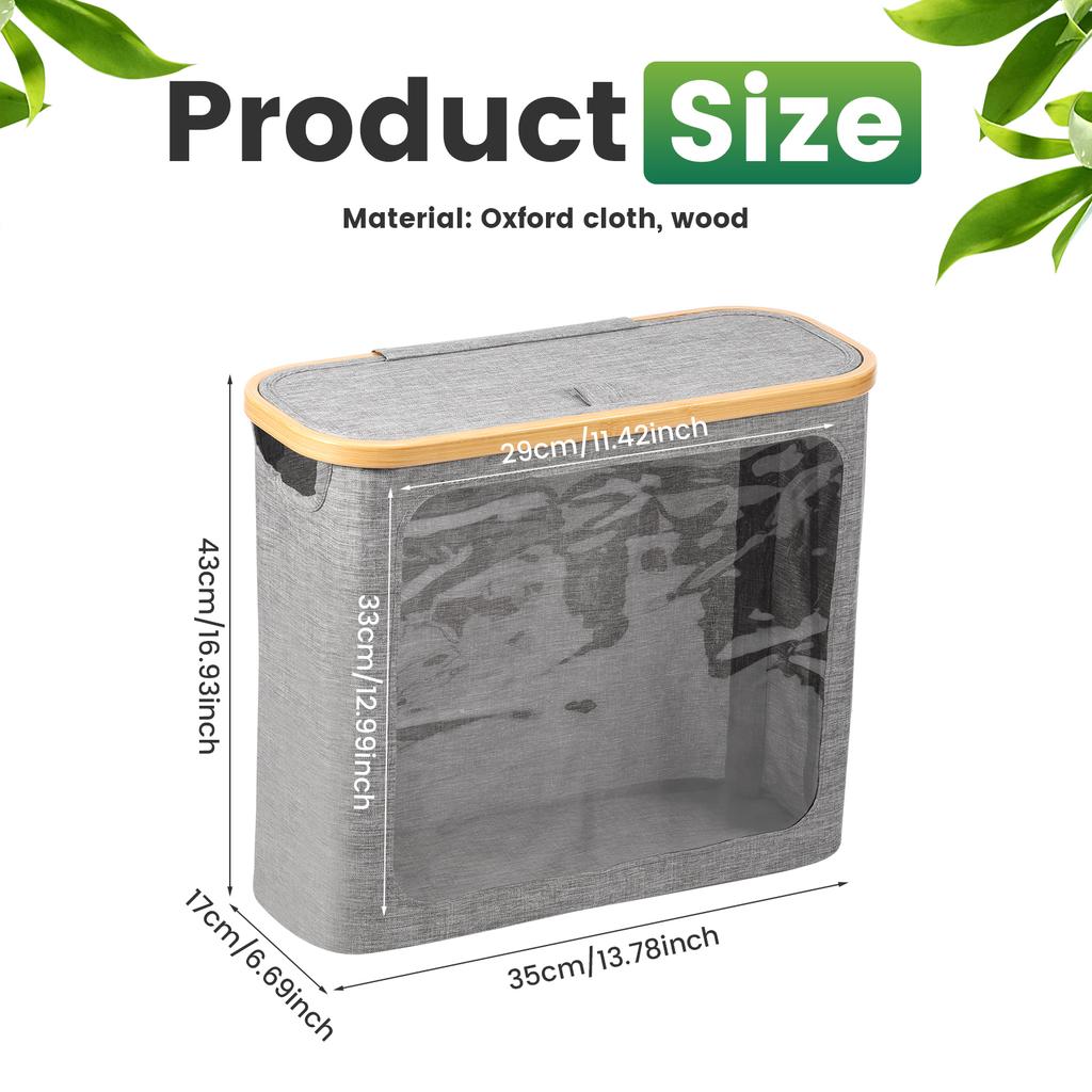 Foldable Toilet Paper Basket Oxford Cloth Roll Paper Storage box with Lid Holds 9-12 Rolls Bathroom Bedroom Roll paper organizer