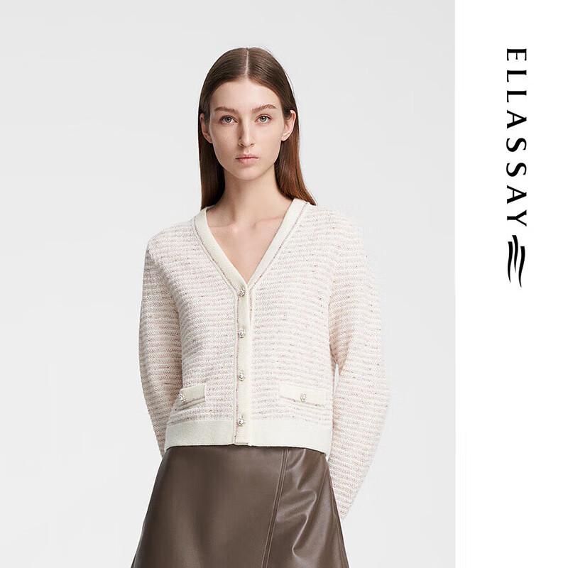 

ELLASSAY Женский трикотажный свитер с V-образным вырезом и цветными блоками S