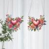 2pcs Flower Theme 2D/Flat DIY Diamond Painting Set Hanging Diamond Art Kits Diamond Art Pendant Wall Decor for Home & Windows
