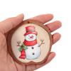 18pcs/set Vintage Christmas Tree Wood Pendant Cartoon Xmas Tree Hanging Ornament  New Year