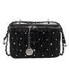 Niche Pleated Embroidery Thread Chain Square Box Bag New Trendy Fashion Versatile Small Square Bag Shoulder Messenger Bag