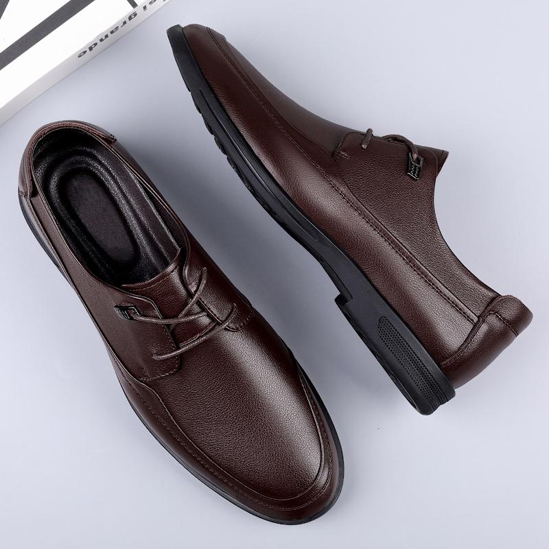 Men's Shoes Genuine Leather Banquet Shoes British Retro Men's Cowhide Leather Shoes Business Leather Shoes