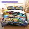 Adventure Game  Pattern Bedding Quilt Set Quilt Cover Pillowcase Home Decoration Birthday Gift (1 * Duvet Cover + 2 * Pillowcase, Without Core)