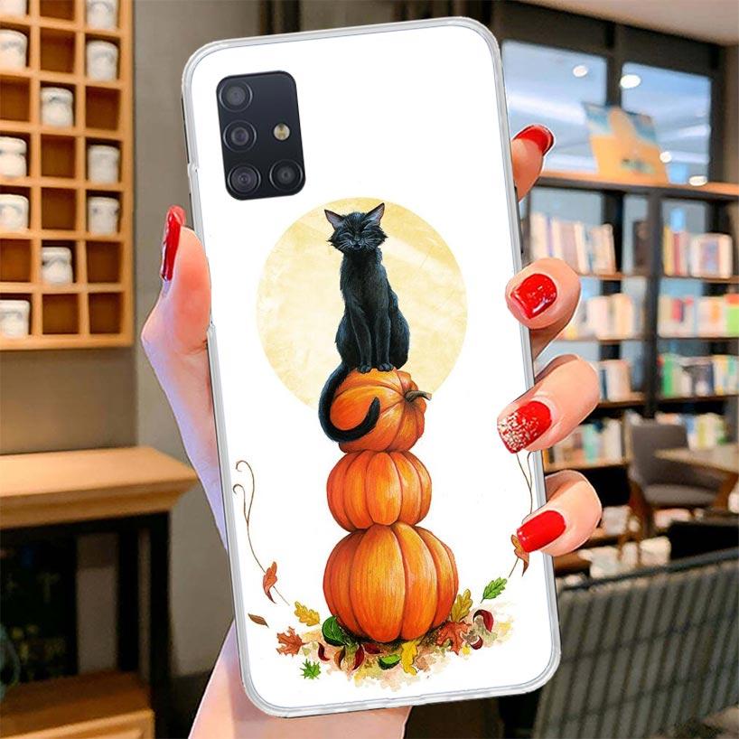 Pumpkin Happy Fall Autumn Cover Phone Case For Samsung Galaxy A12 A22 A32 A52 A72 A02S Phone Case Note 20 Ultra 10 S10 Plus A51
