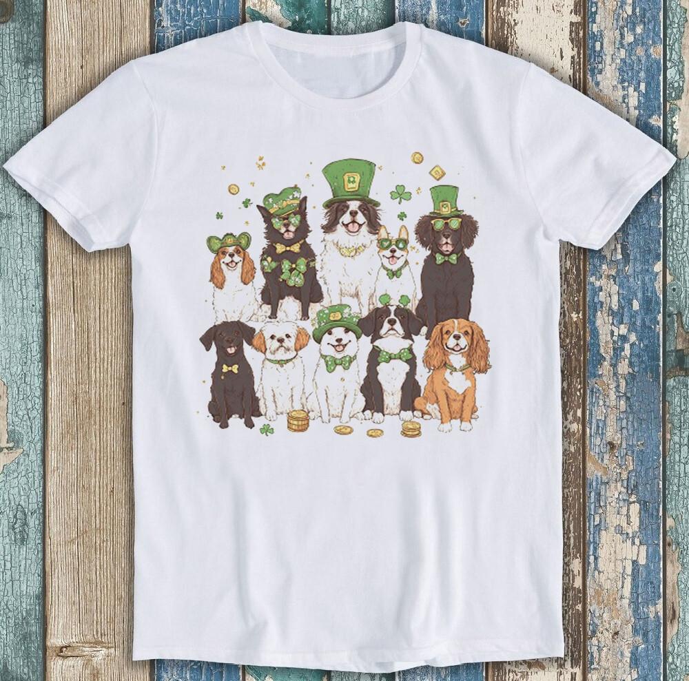 St Patrick's Day Dogs Best Seller Funny Gift Tee T Shirt  1943