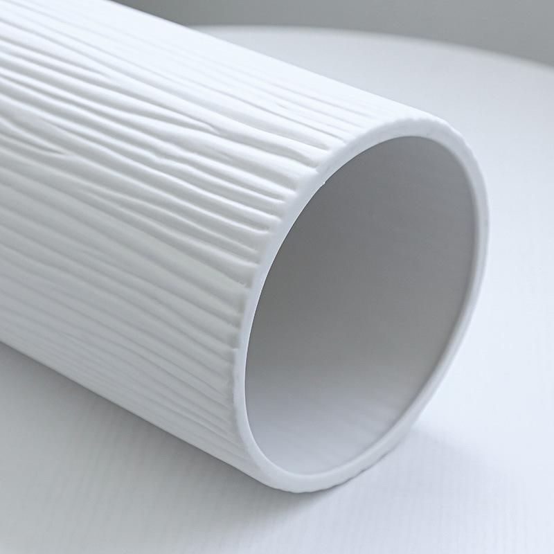 White Ceramic Frosted Vase - Nordic Minimalist Design for Dry Flowers, Hydroponic Display, Modern Desktop Ornament for Living Room Decor