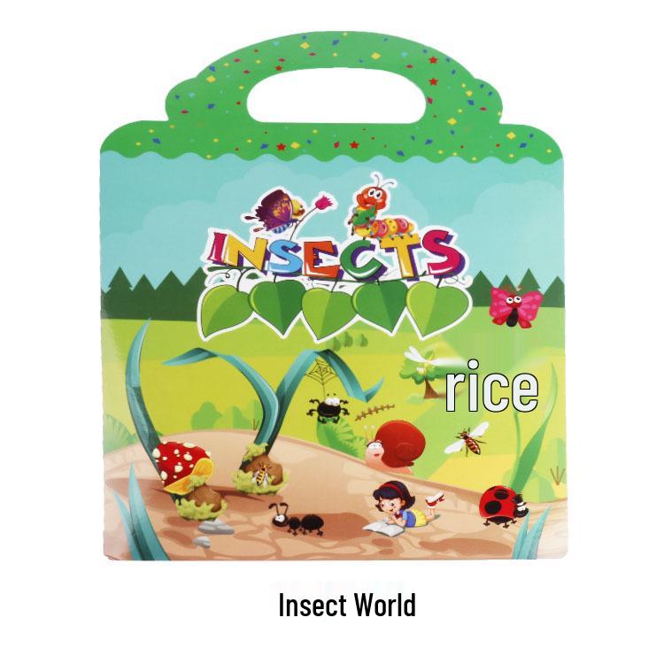 Cross-Border DIY Children's Sticker Activity Book - Early Education & Focus Training with Removable, Reusable Stickers