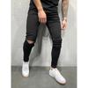 High Quality European And American Men'S Elastic Tight Fitting Small Leg Jeans