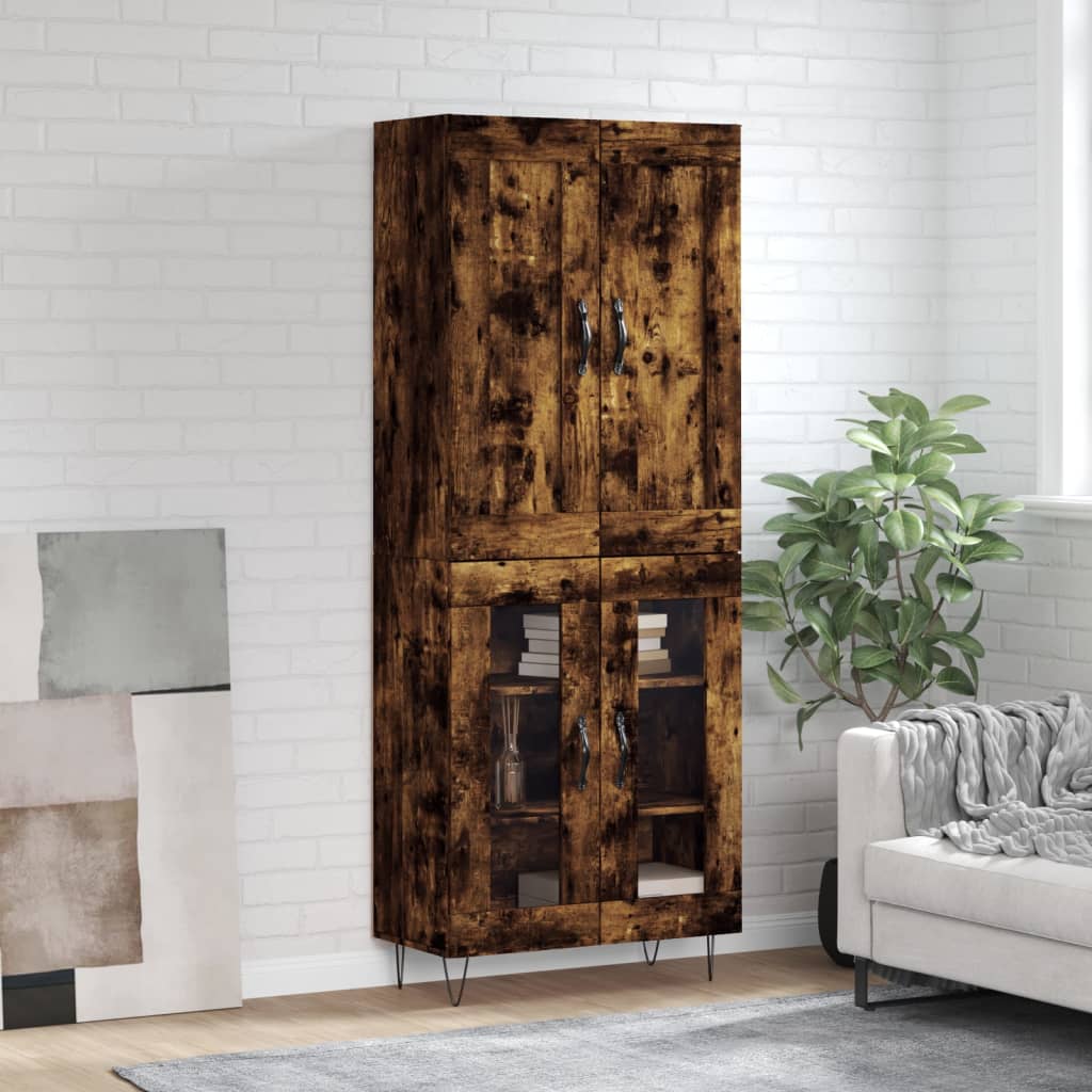 Highboard Smoked Oak 69.5 X 34 X 180 Cm Particle Board