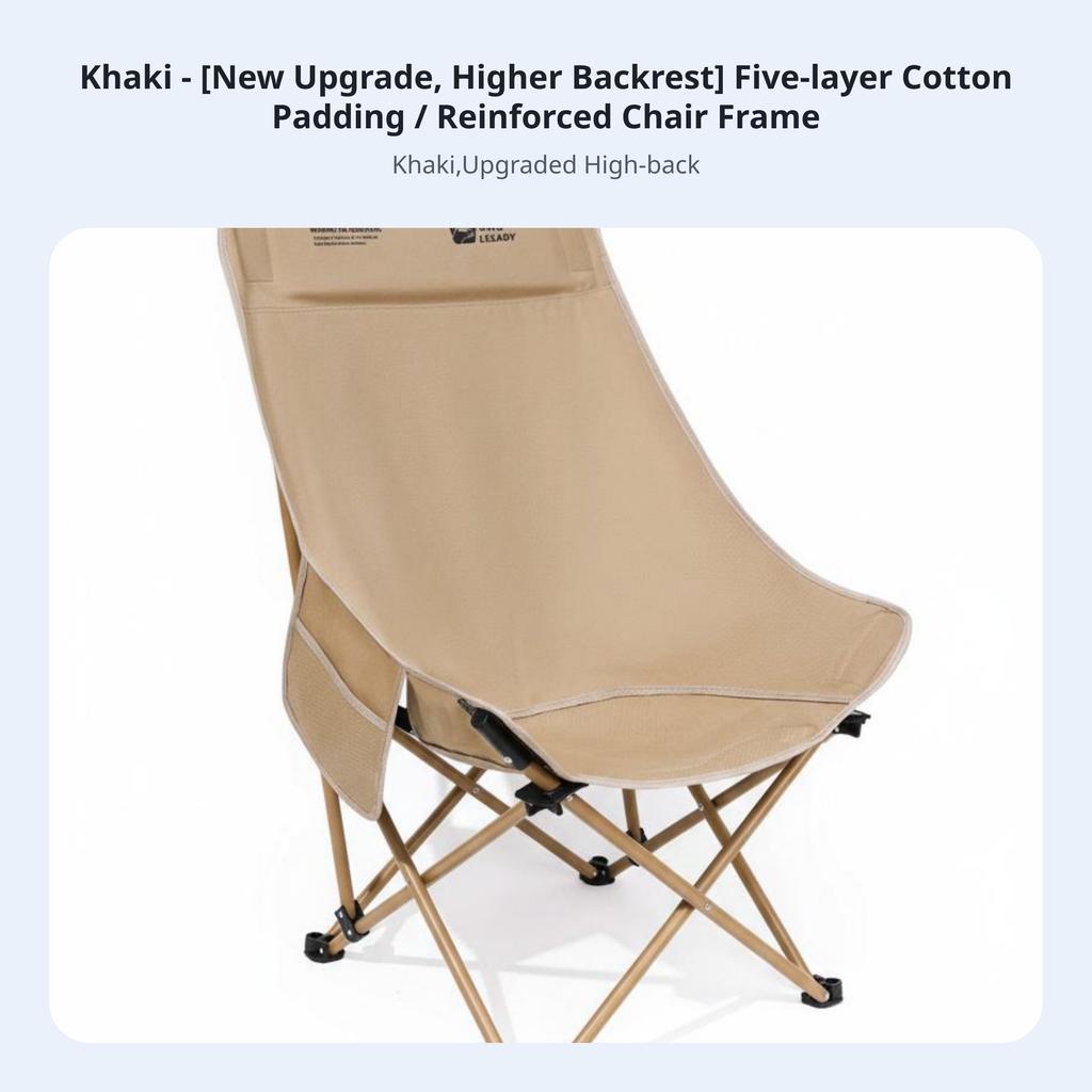 Highrear Moon Chair Foldable Highrear Foldable Chair Lightweight Long-Lasting Construction For Beachand Proceeders Rearpackers