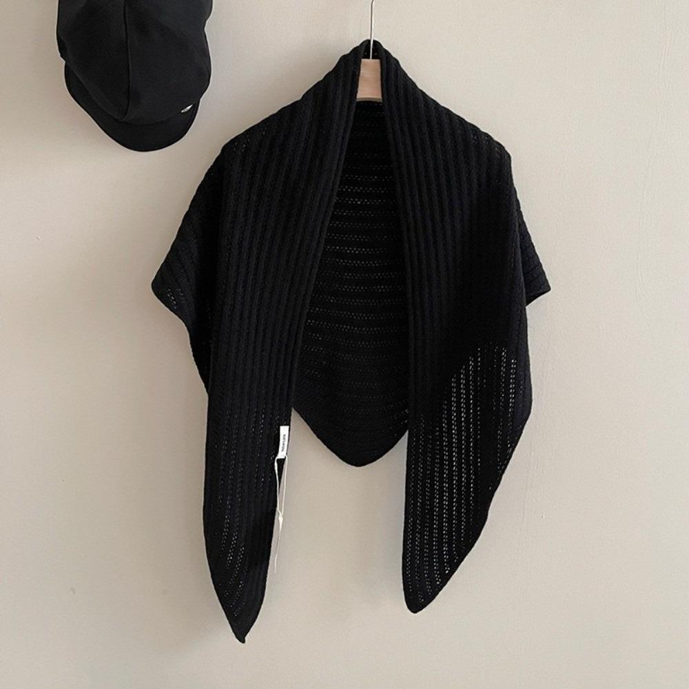 New Soft Knitted Triangular Scarf Windproof Coldproof Shawl Multi-functional Knitted Fake Collar Gift