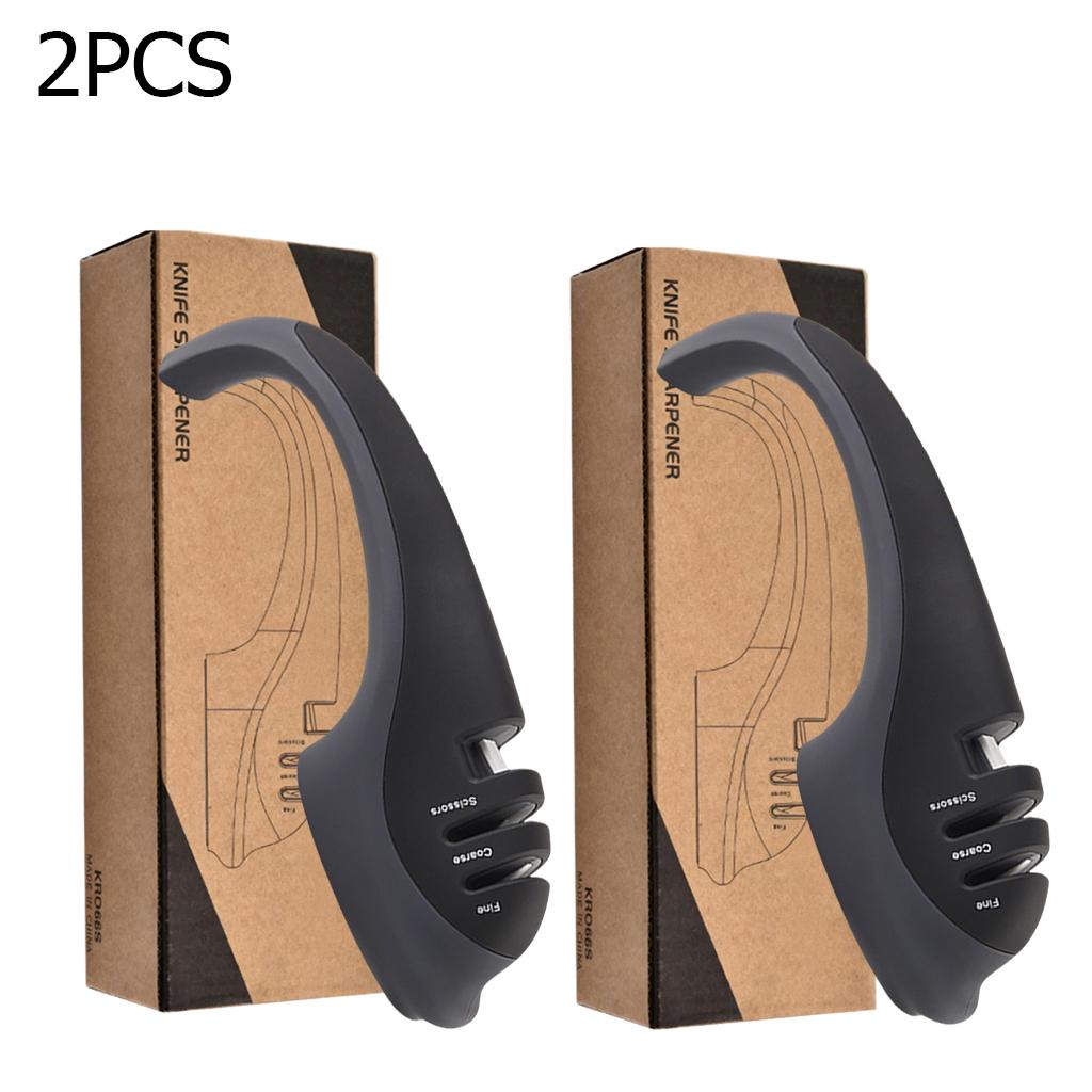 3-in-1 Kitchen Knife Sharpener Helps Repair Polish Blades for Kitchen Sccessories Kitchen Scissor Knife Sharpening