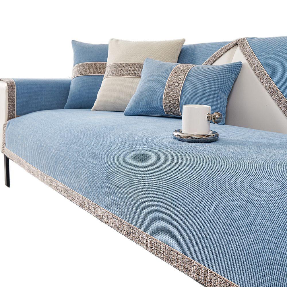 [Dumping Goods] Solid Color Four-Season Universal Sofa Cushion Anti-Skid  Sofa Cover All-Inclusive Chenier Simple Cover Towel