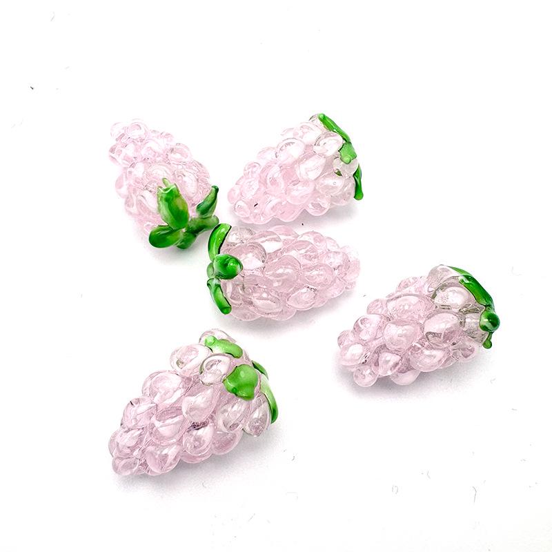 Multicolor Handmade Glass Grape Beads for DIY Earrings, Pendants, Bracelets, Ornaments, and Phone Chains.