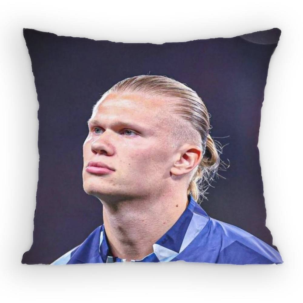 

EErling Haaland Norway Centre Forward Pillow Case Sofa Living Room Bedroom Headboard Backrest Cushion Square Cushion Nap Time 30x30 cm