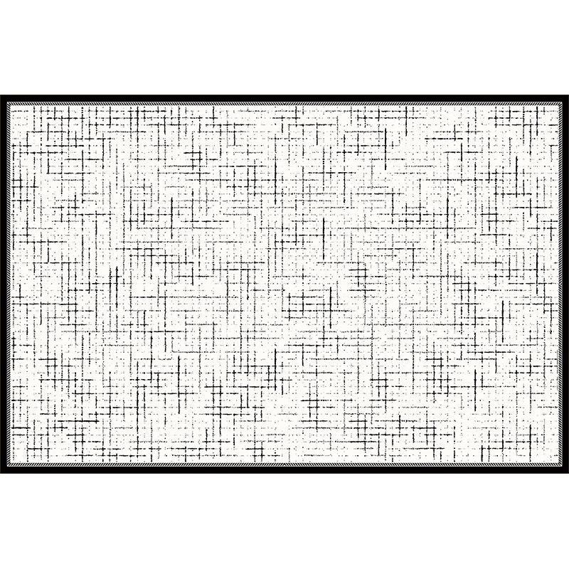 Neuer 2024 Schwarz-Weiß Wasserdichter Schlingen-Velourteppich - Stilvolles, von Düften inspiriertes Design für Wohnzimmer oder Schlafzimmer