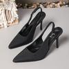 Fashion Fashion Women's Leopard Print Shoes Designer Simple Non-Slip Pointed Toe Ladies Thin Heels Sandals  Comfortable Woman Slippers