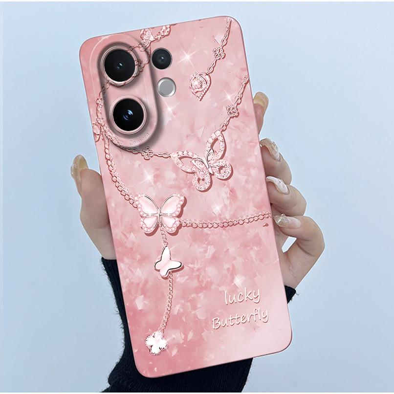For Vivo V60 Phone Case V2511 Cover Fashion Simplicity Flowers Soft Liquid Silicone Shell For Vivo V 60 VivoV60 5G 2025 Fundas