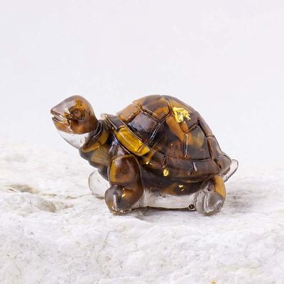 Turtle Natural Crushed Stone Decorative Ornament Crystal Raw Stone Animal Resin Drip Glue Craft Creative Jewelry Accessories