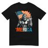 Bigfoot Merica Rock American Flag Patriotic 4th Of July T-Shirt