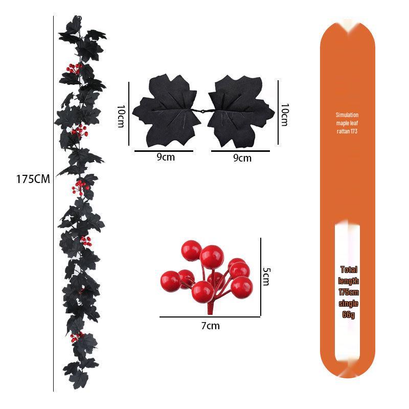 Autumn Maple Leaf Vine for Thanksgiving, Halloween & Christmas Decor