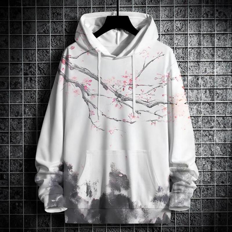 

Осенние толстовки с капюшоном для мужчин с 3D-принтом пейзажа, уличный дизайнер, свободный свитер большого размера с длинными рукавами, осенняя модная мужская одежда L