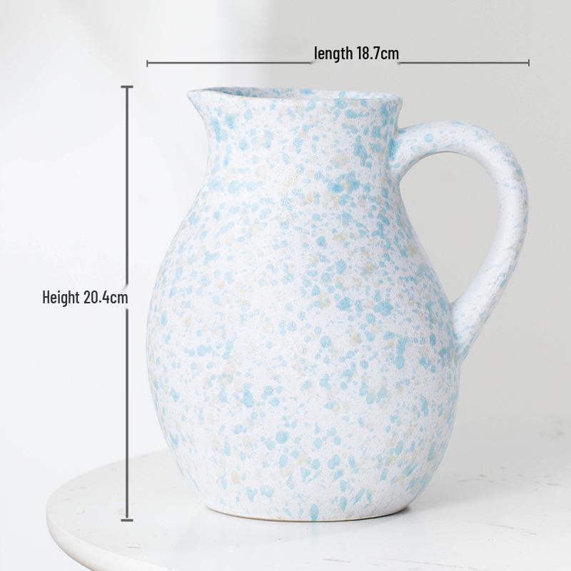 Minimalist Kiln-Fired Ceramic Vase: Home Living Room Decor for Fresh or Dried Flowers