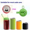 Silicone Soda Can Lids with Straw Beverage Can Cover Leakproof Dustproof Drinks Beer Can Top Protectors for Canned Beverage