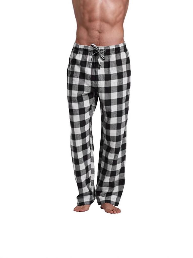 Mens Casual Pants With Cotton Blend Fabric And Relaxed Fit For Home Lounge