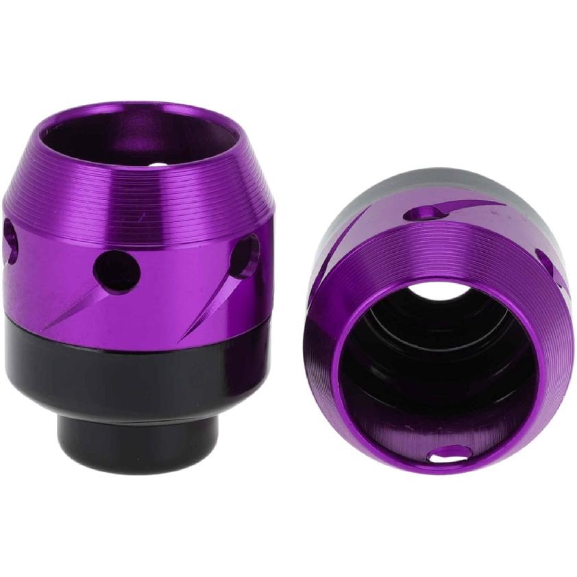 

Motorcycle Front Fork Frame Sliders Falling Protection Wheel Crash Protector Scooter Moped Aluminum Alloy Purple 2 Pcs фиолетовый