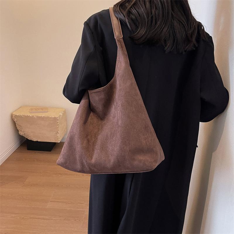 Retro-style ladies shoulder-to-back handbag, soft surface ladies bucket bag, handbag and handbag, designer bag, ladies handbag, bag