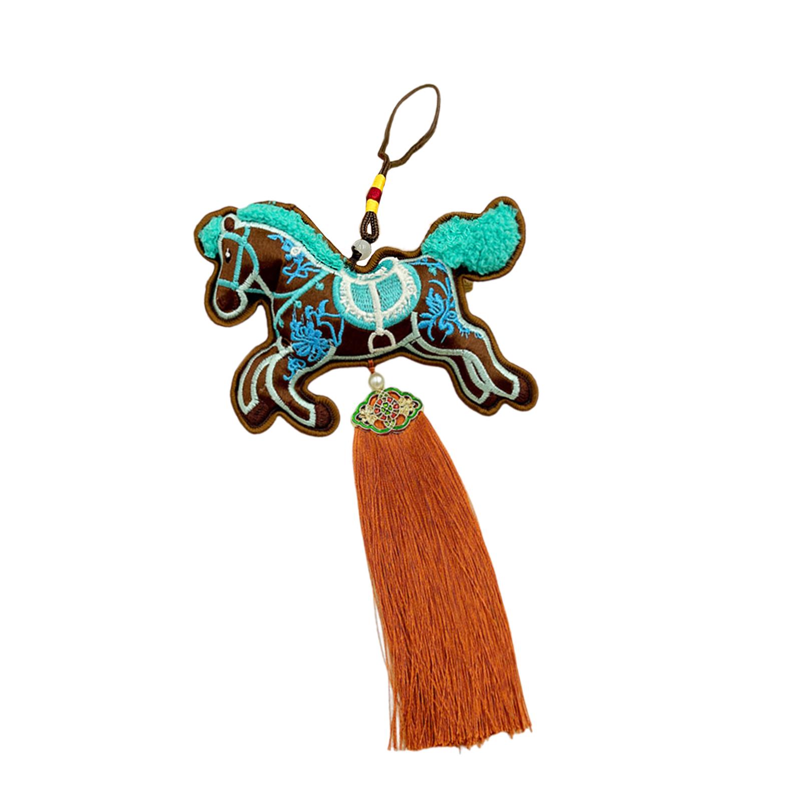 

Chinese New Year Plush Pendant Cartoon Stuffed Horse Decoration Feng Shui Ornament for Home Car Bag Charm