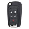 5 Button Folding Flip Remote Key for Chevrolet Camaro Cruze Equinox Impala Spark Sonic Volt 315Mhz/433Mhz ID46 Chip Uncut Blade
