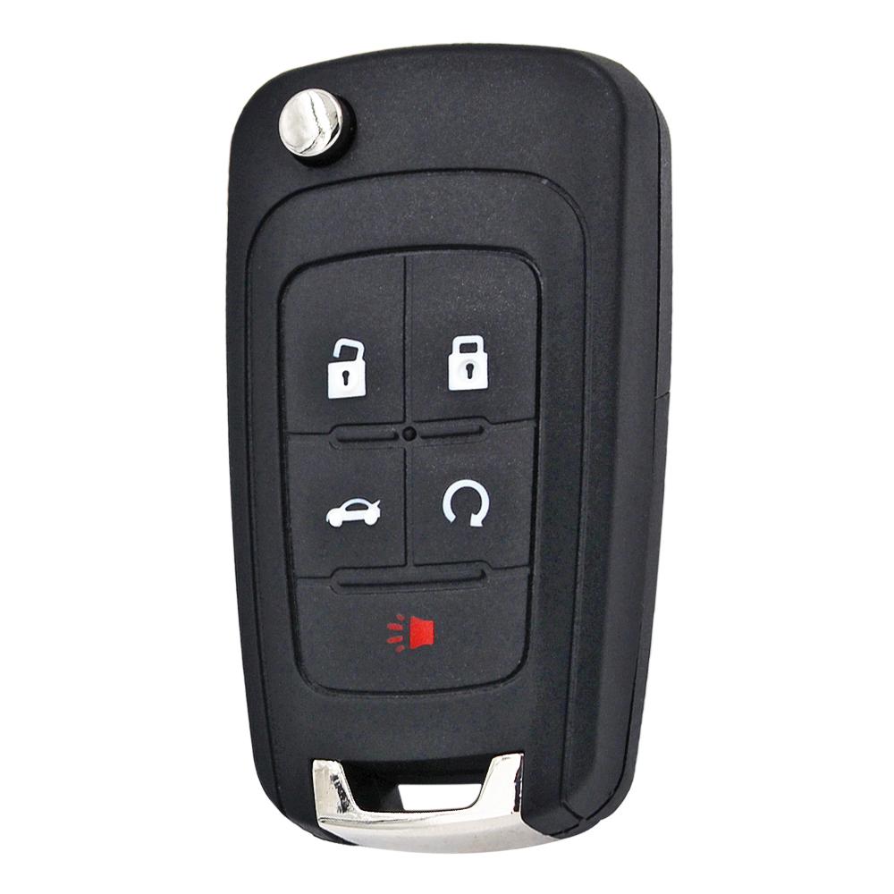 5 Button Folding Flip Remote Key for Chevrolet Camaro Cruze Equinox Impala Spark Sonic Volt 315Mhz/433Mhz ID46 Chip Uncut Blade