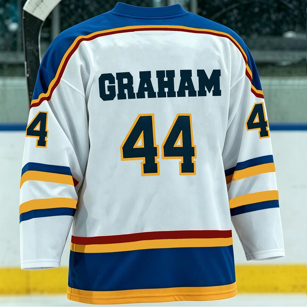 Off Campus BRIAR Briar University Hockey Jersey GRAHAM 44 Fashion Sportswear Unisex Casual Breathable Loose Long Sleeve Tops Tee