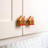WTEMPO Christmas Decorative Cabinet Handle Covers Stretch Over Hardware Decorations Holiday Christmas Festive Door Knobs for Kitchen Bathroom Dressers