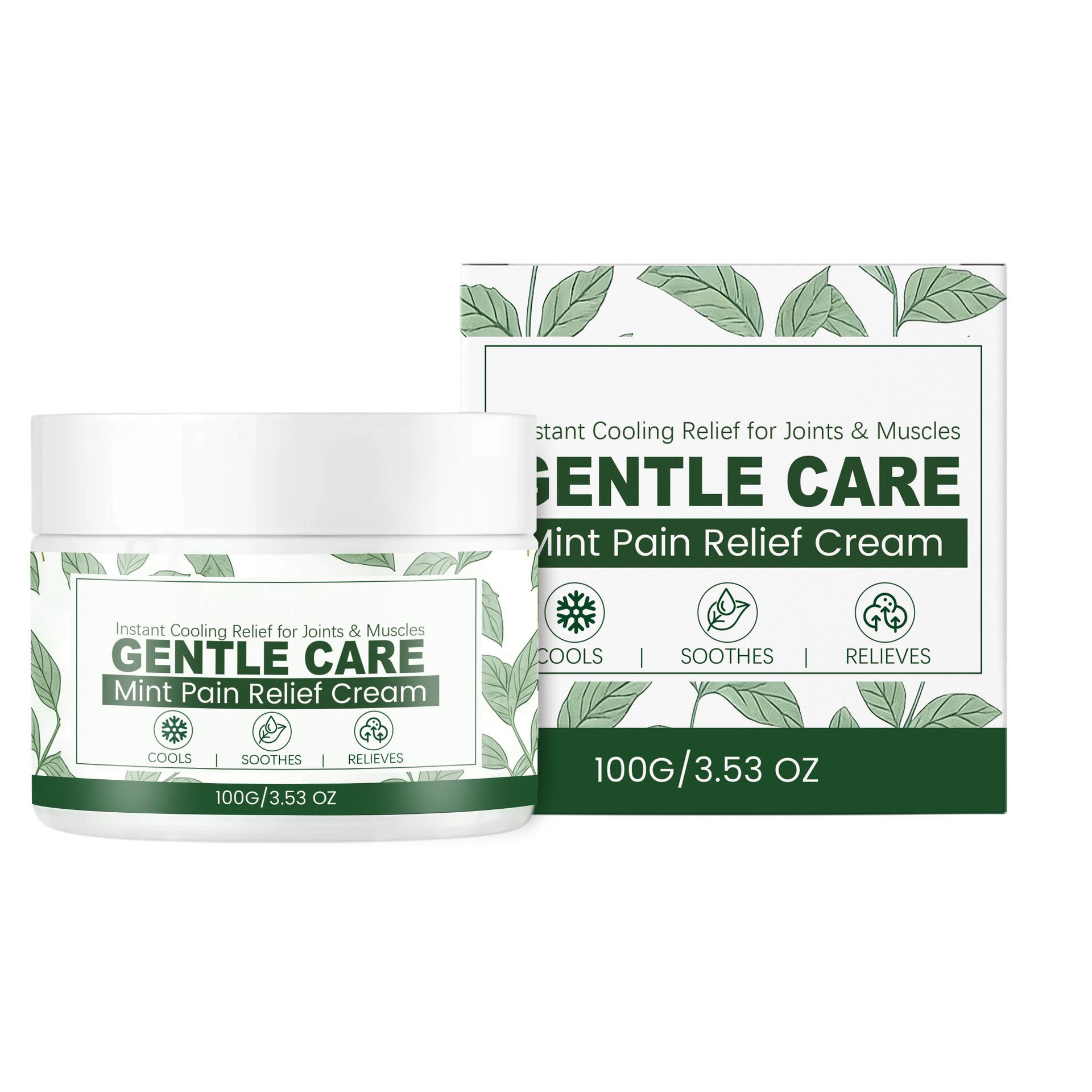 

Gentle Care Mint Pain Relief Cream 100g 3 53 Oz Instant Cooling Relief for Joints and Muscles Soothes and Relieves Discomfort one size