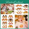Funny Thanksgiving Party Decorative Glasses For Photos Autumn Maple Leaf Thanksgiving Paper Glasses Characters)