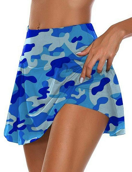 Women's Camouflage High-Waisted Hip-Lifting Casual Outdoor Skort (2020 European Style)
