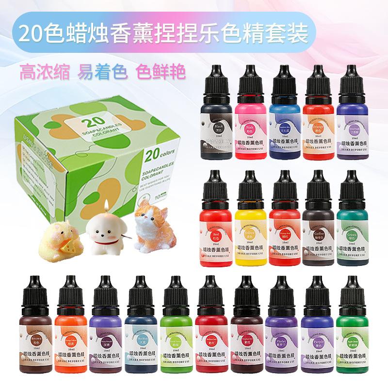 

Набор красителей для ароматерапевтических свечей 10 мл, 20 цветов. Высококонцентрированные, легко окрашивают кокосовый воск, соевый воск. Краситель для окрашивания методом щепотки 20x60mm bottle