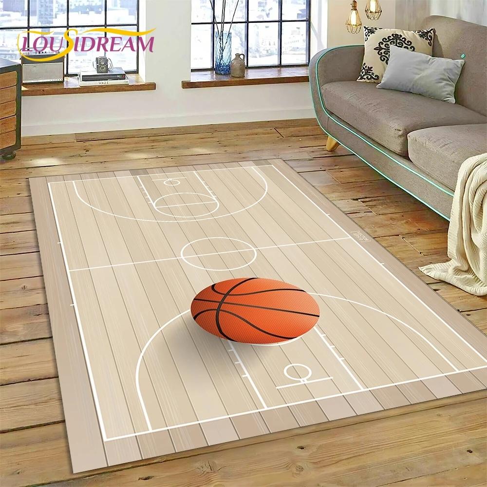 Lastest Basketball Court Frame Cartoon Rug Carpet for Living Room Bedroom Home Decor,Decoration for Sofa Doormat