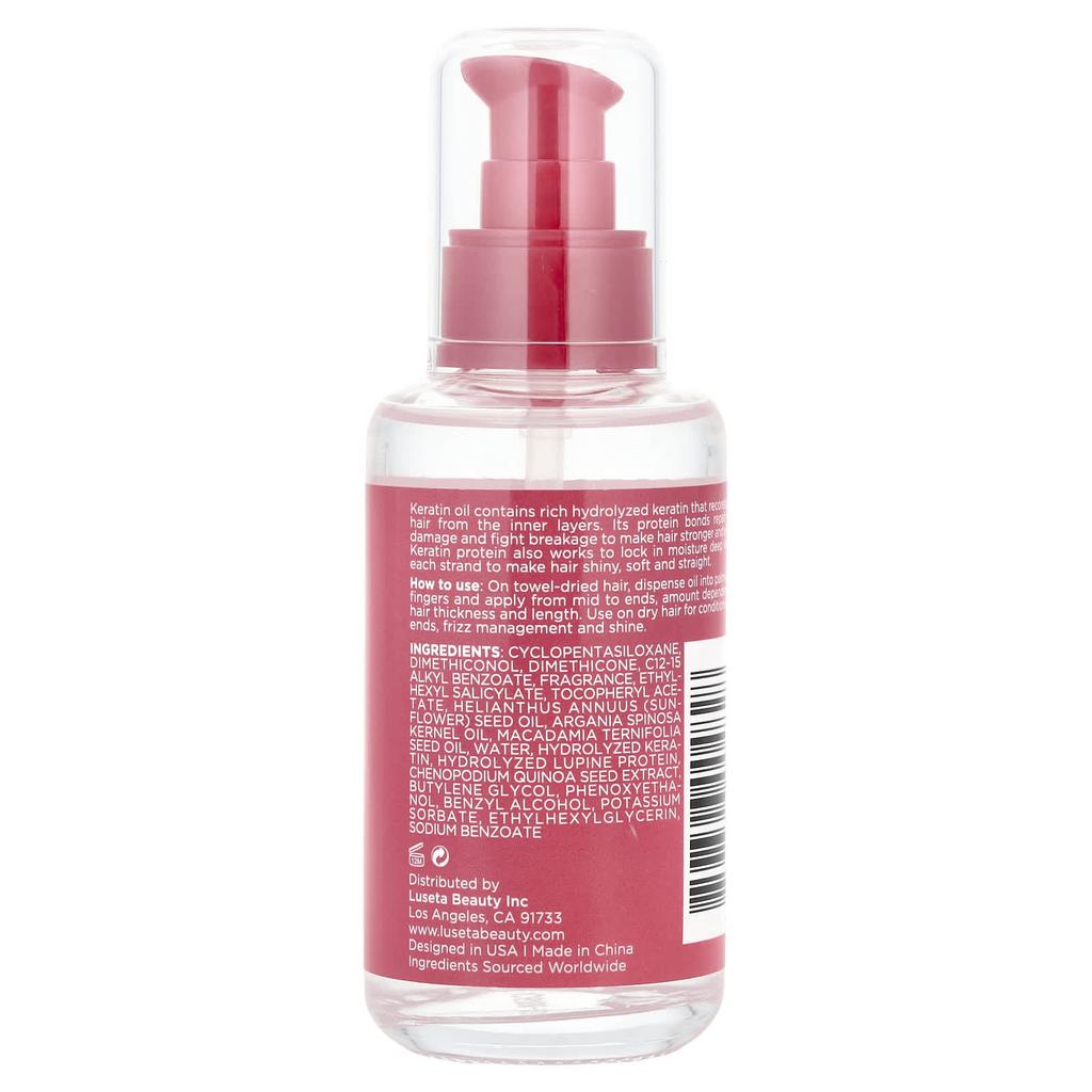 Olio di Cheratina, Siero Riparatore per Capelli Liscianti Leggeri, 100 ml (3.38 once fluide)
