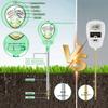 90° Rotatable Soil Tester 4 in 1 Multifunctional Handheld Design Soil Detector Humidity Monitor Light Intensity Monitor
