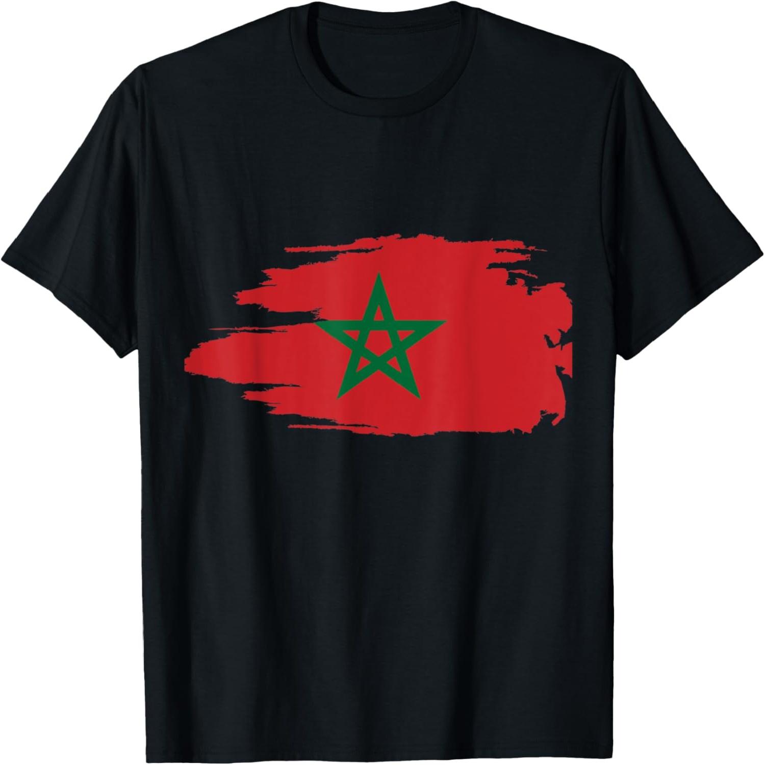 Morocco Moroccan Flag Soccer Football Lover T-Shirt S