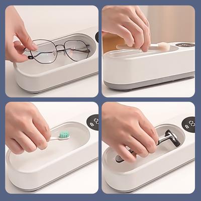 Practical Ultrasonic Jewelry Cleaner Machine Portable Cleaner Device Home Accessory for Rings Watches Diamonds