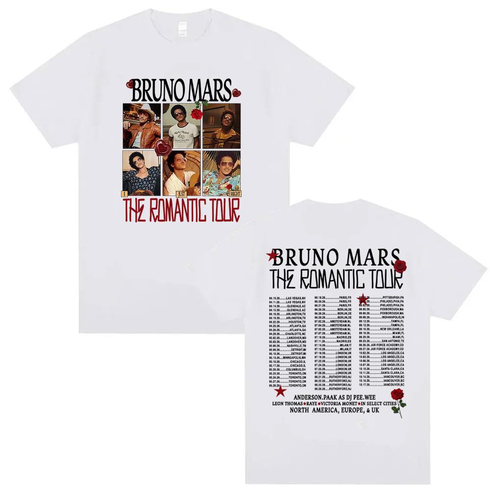 

Bruno Mars The RoUnisextic Tour Music Graphic T Shirt Unisex Women Harajuku Hip Hop Rock Tshirts Summer Tops Cotton Tshirt 4XL